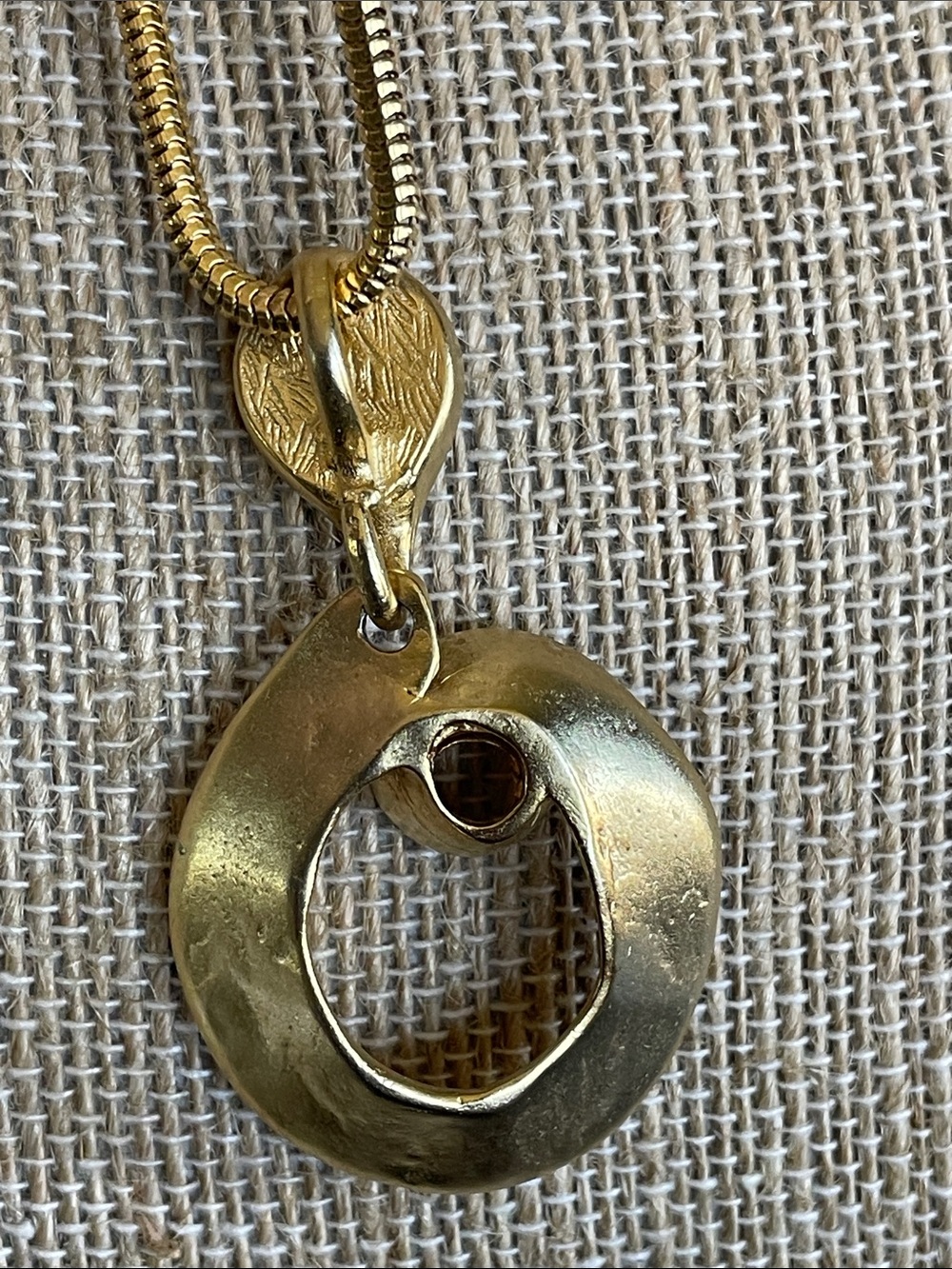 Anastasia Gold Spiral Drop Pendant Necklace - Picture 6 of 7